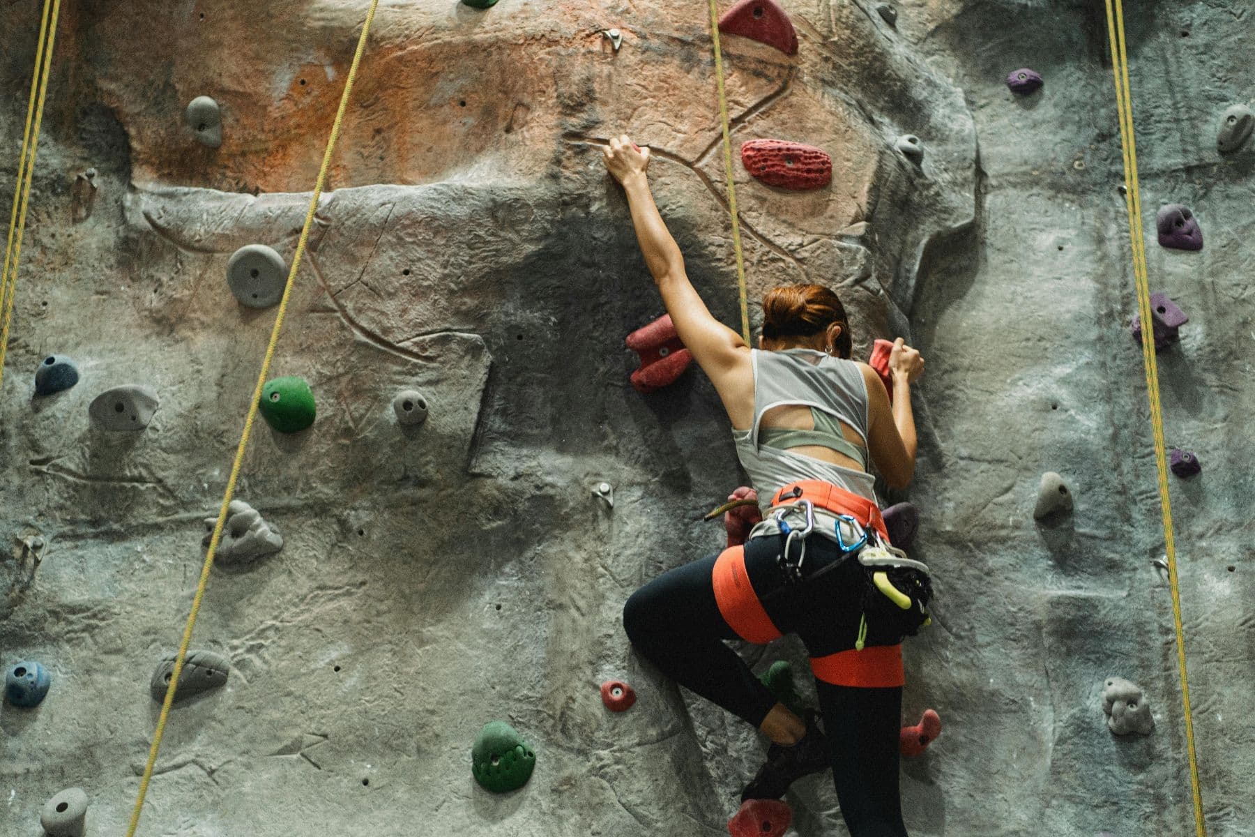 Person rock climbing