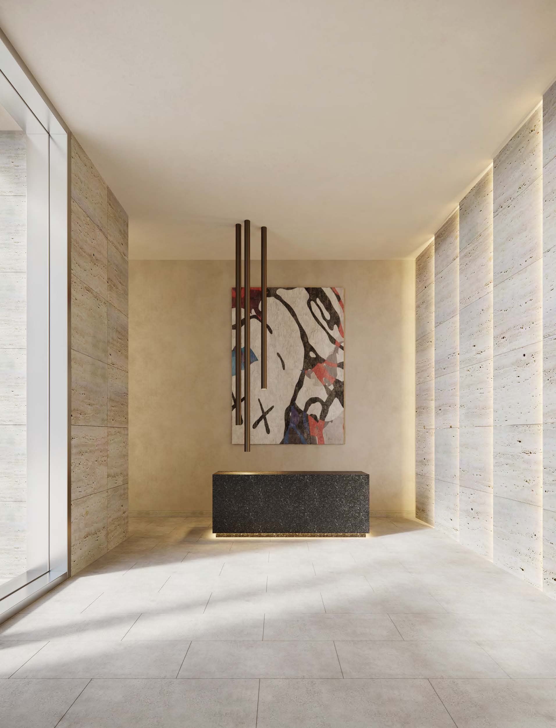 Art Installation in hallway inside The Journal